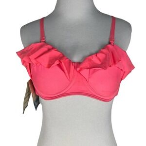 Maaji reversible Bikini Top chimeric wayfarer 2014 ruffle NWT Size Small
